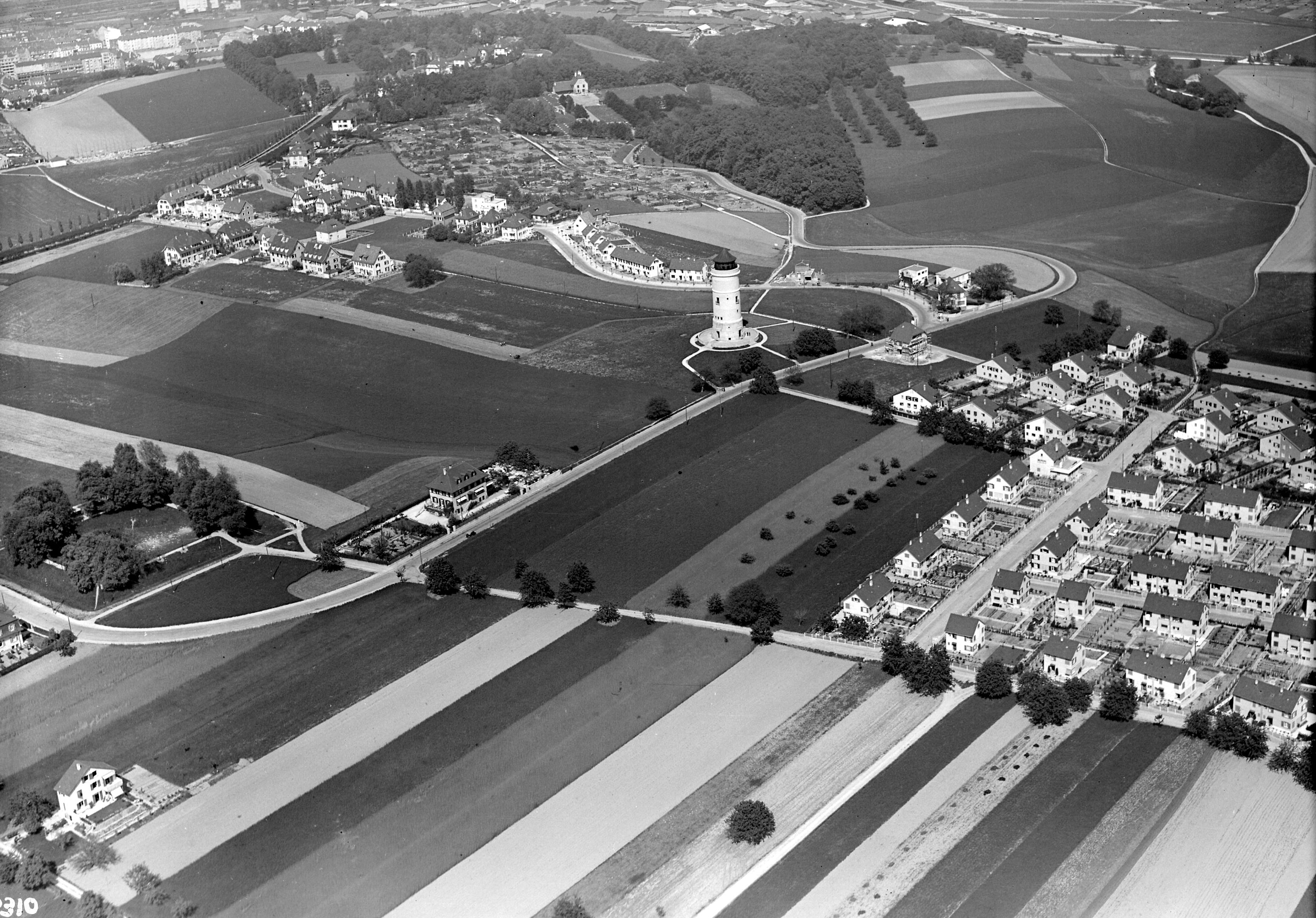 Wasserturm Vogelschau 1933 Wasserturm Vogelschau 1933
