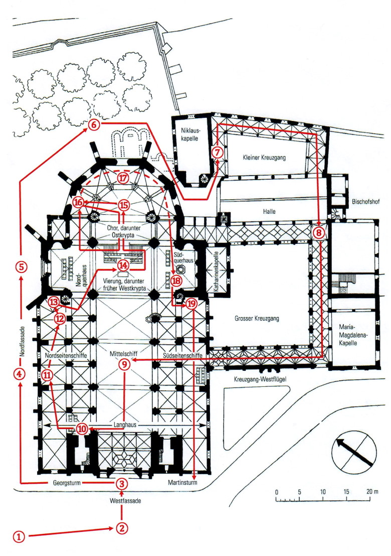Plan Rundgang Münster-Führung