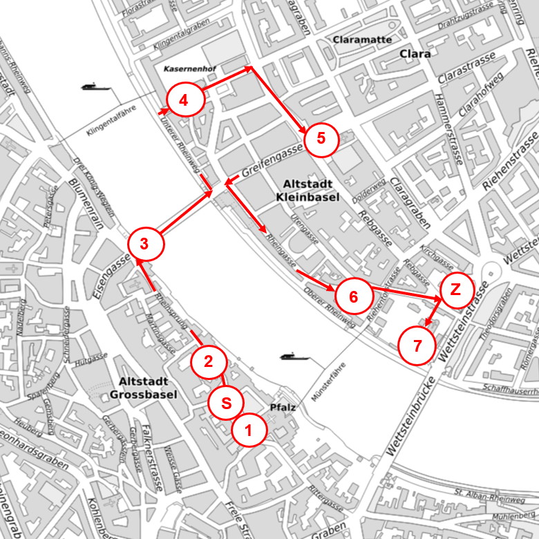 Karte Themenführung Katholisch Basel